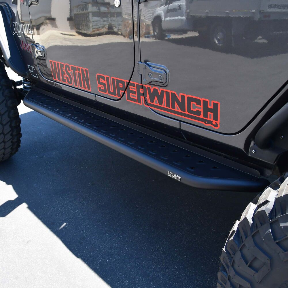 Outlaw Running Boards Textured Black for Jeep Wrangler JL Unlimited 2020 - Image 7