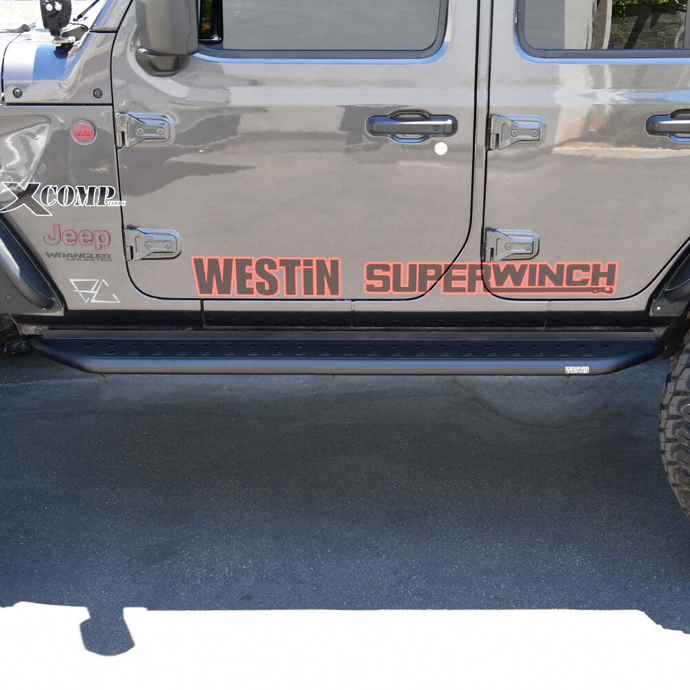 Outlaw Running Boards Textured Black for Jeep Wrangler JL Unlimited 2020 - Image 9