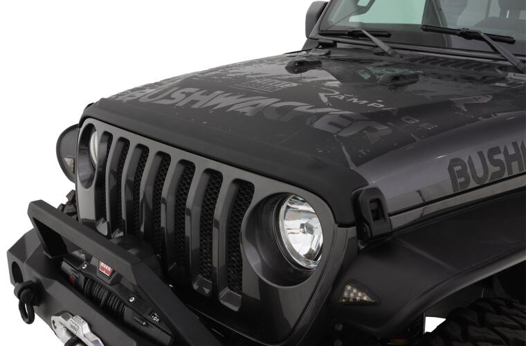 trail armor hood stone guard in textured black