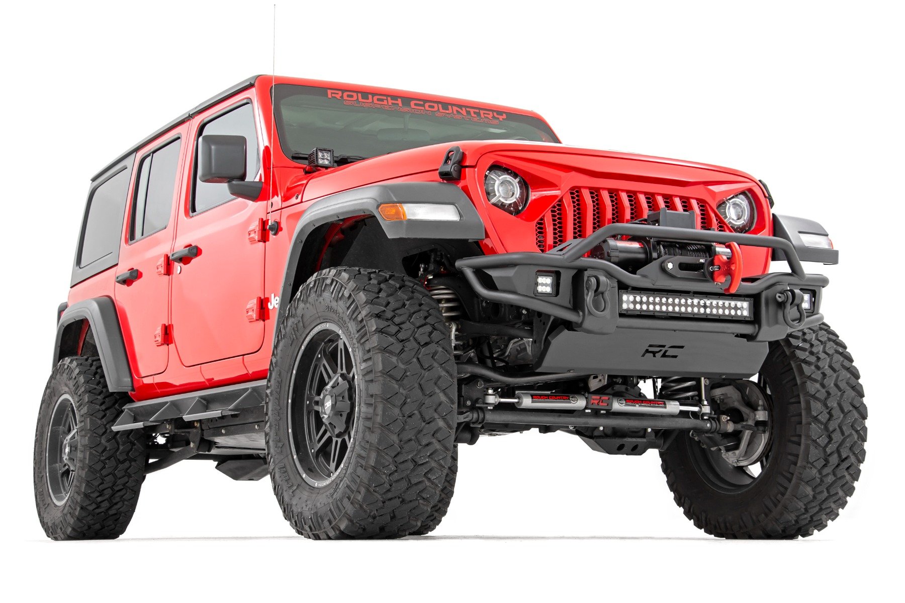 Rough Country 3.5 Inch Lift Kit C/A Drop FR D/S Vertex Jeep Wrangler Unlimited 2024 - Image 2
