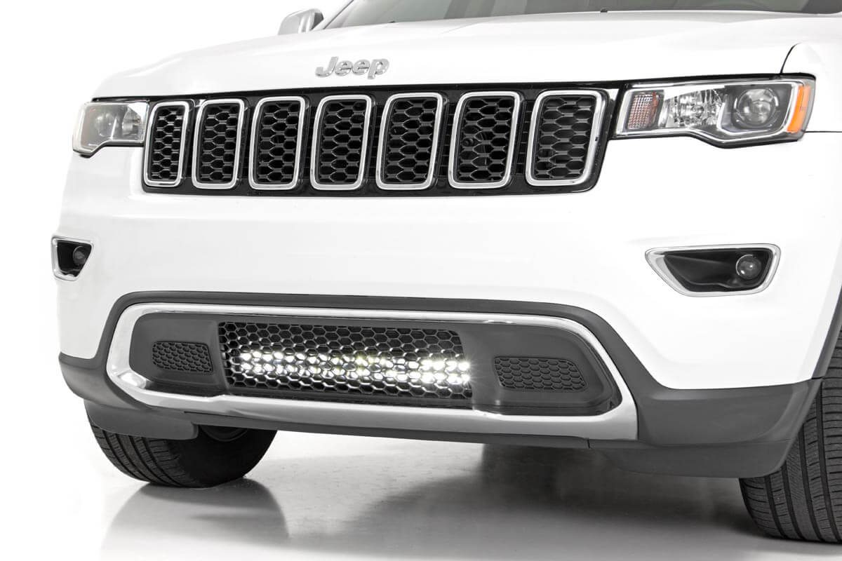 LED Light Kit Bumper Mount 20" Black Dual Row for Jeep Grand Cherokee WK2 2011-2020 - Image 2