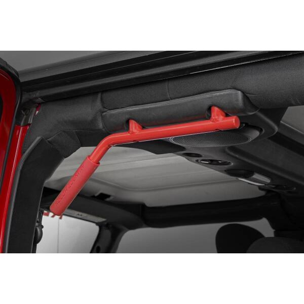 Grab Handles Steel FR and RR Red for Jeep Wrangler JK 2007-2018 - Image 3