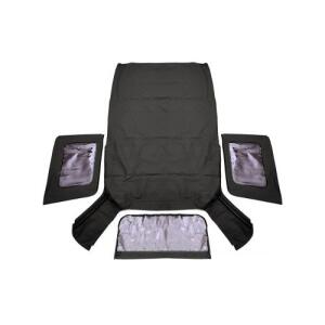 rough country replacement soft top black denim 2007-2009 jeep wrangler unlimited jk 4 doors