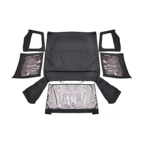 Rough Country Replacement Soft Top Black 1987-1995 Jeep Wrangler YJ