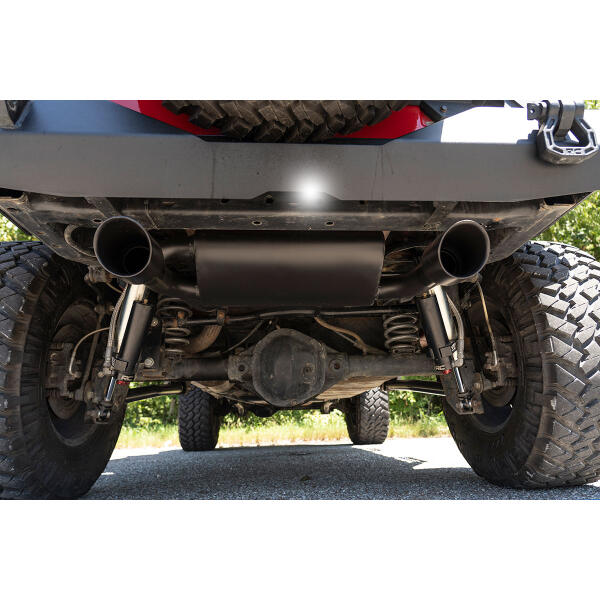 Dual Outlet Performance Axle Back in Matte Black for Jeep Wrangler JK 2007-2018 - Image 5