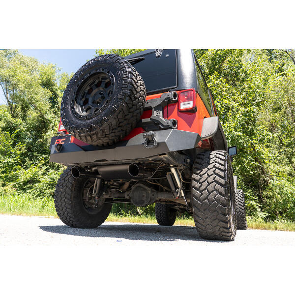 Dual Outlet Performance Axle Back in Matte Black for Jeep Wrangler JK 2007-2018 - Image 4