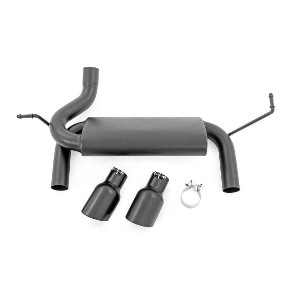 Dual Outlet Performance Axle Back in Matte Black for Jeep Wrangler JK 2007-2018 - Image 2