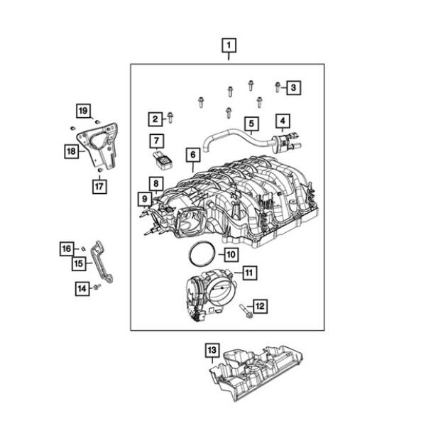 Purge Control Valve for Jeep Cherokee KL, Grand Cherokee WK2, WS, L, WL, Wrangler JK and JL 2014-2022