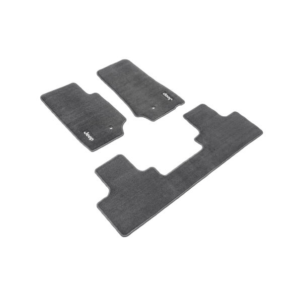 Carpet Floor Mats in Slate Gray for Jeep Wrangler Unlimited JK 2007-2013 4 Door