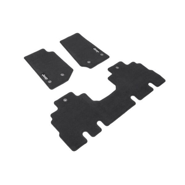 Carpet Floor Mats in Black for Jeep Wrangler Unlimited JK 2014-2018 4 Door
