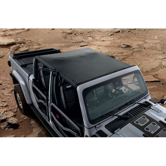 Sun Bonnet in Black Mesh for 20-22 Jeep Gladiator JT