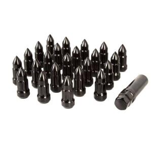 ÊBULLET STYLE LUG NUT SET, 23-PIECE - BLACK FOR JEEP XJ 84-01,WK 05-18,ZJ 93-98