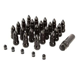 BULLET LUG NUT AND VALVE STEM CAP KIT - BLACK FOR JEEP XJ 84-01,ZJ 93-98,JK 07-18