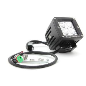 3" SQUARE LED DRIVING LIGHT, 16W - BLACK POWDER COATED ALUMINUM