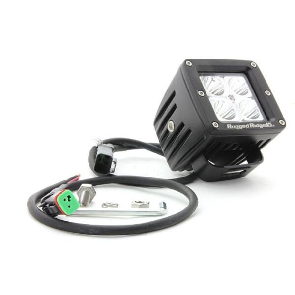 3" SQUARE LED DRIVING LIGHT, 16W - BLACK POWDER COATED ALUMINUM