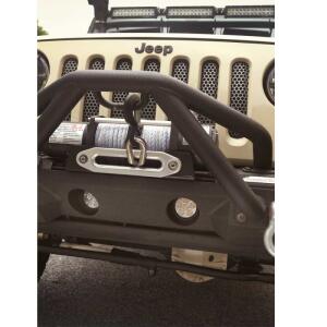 ROUND LED FOG LIGHT MOUNT BRACKETS, BLACK - PAIR FOR JEEP JK 07-18