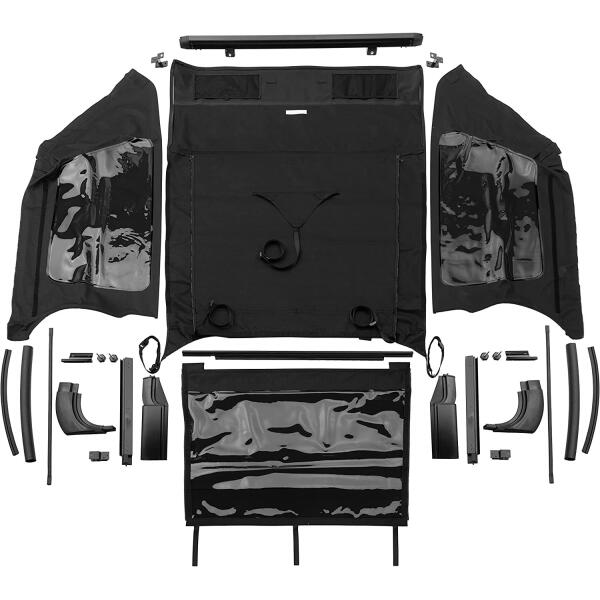 Frameless Complete Trail Top in Black Diamond for Jeep Wrangler Unlimited TJ 2004-2006