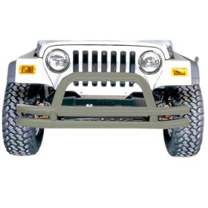 Double Tube Front Bumper 3 Inch Titanium For 76-06 CJ/Wrangler YJ/TJ