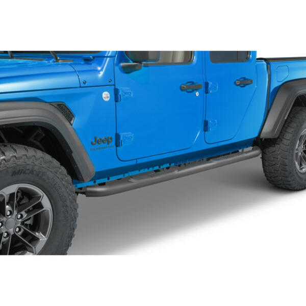 3-Inch Round Fine Textured Side Steps for Jeep Gladiator JT 2018-UP
