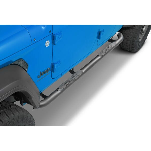 3-Inch Round Fine Textured Side Steps for Jeep Gladiator JT 2018-UP - Image 2