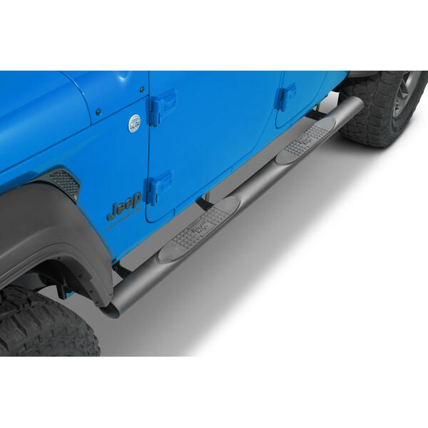 4-Inch Round Fine Textured Side Steps for Jeep Gladiator JT 2018-UP - Image 2