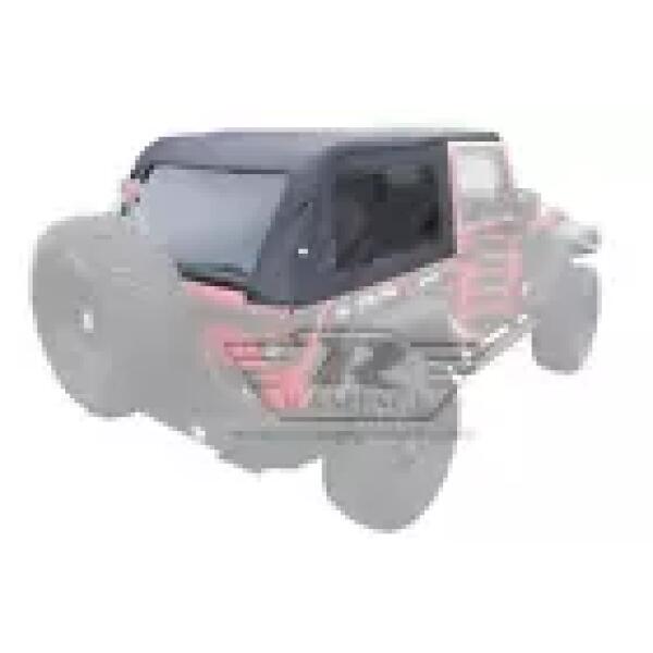 Sailcloth Trail Top Soft Top with Tinted Windows in Black Diamond for Jeep Wrangler JK 2007-2018 2 Door - Image 5