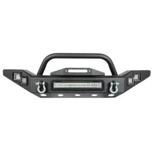 AMCO Front Bumper 2007-2018 Jeep Wrangler JK with Winch Plate & LED Lights