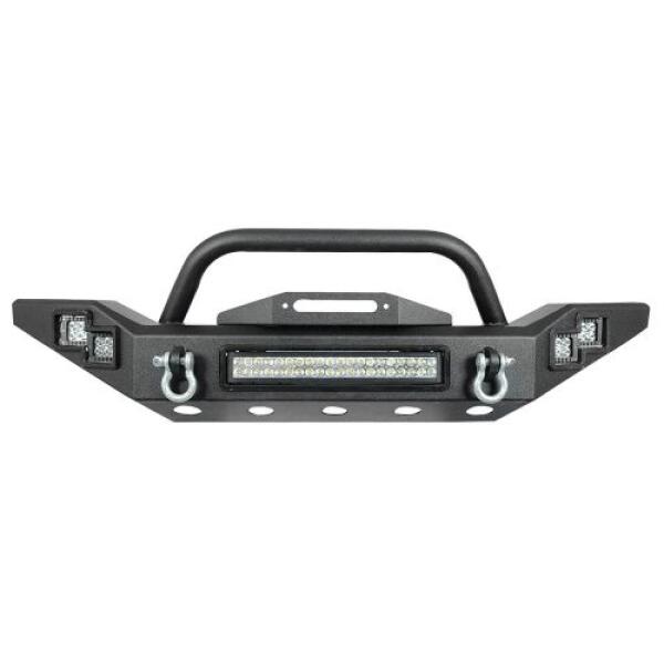 AMCO Front Bumper 2007-2018 Jeep Wrangler JK with Winch Plate & LED Lights