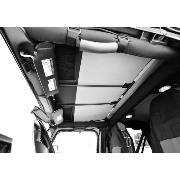 Sailcloth Trail Top Soft Top with Tinted Windows in Black Diamond for Jeep Wrangler JK 2007-2018 2 Door - Image 2