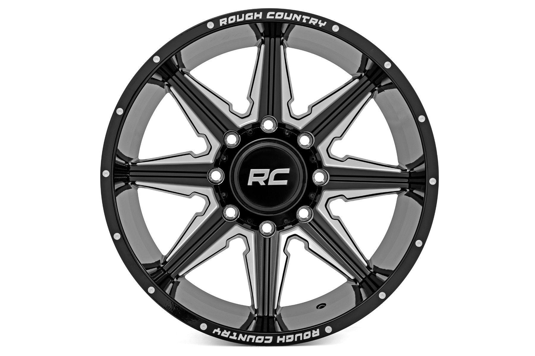 Rough Country 91M Series Wheel One-Piece Gloss Black 20x12 6x5.5 -44mm - Image 2