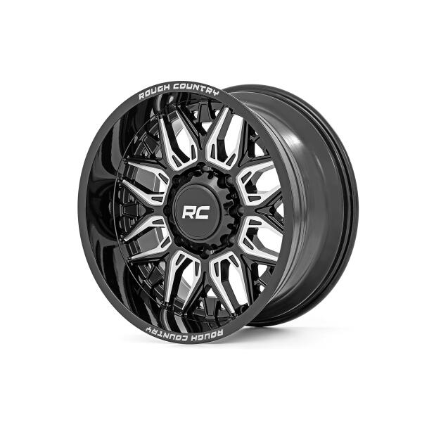 Rough Country 86 Series Wheel One-Piece Gloss Black 20x10 5x4.5 -19mm