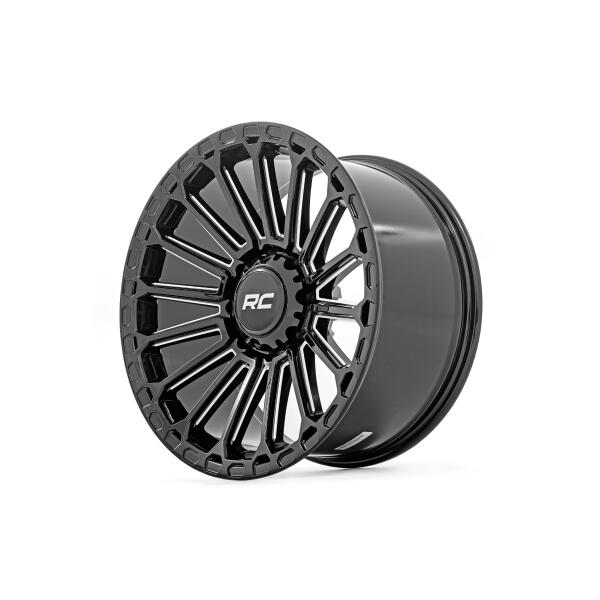 Rough Country 97 Series Wheel One-Piece Gloss Black 17x8.55x4.5-12mm - Image 4