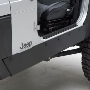 Smittybilt XRC Rock Sliders without Step Bar Black Textured Finish - Pair  1997-2006 Jeep Wrangler TJ