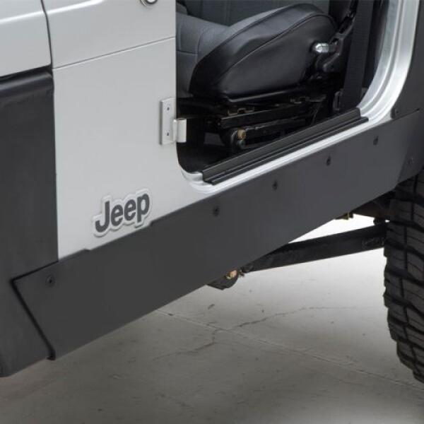 Smittybilt XRC Rock Sliders without Step Bar Black Textured Finish - Pair  1997-2006 Jeep Wrangler TJ