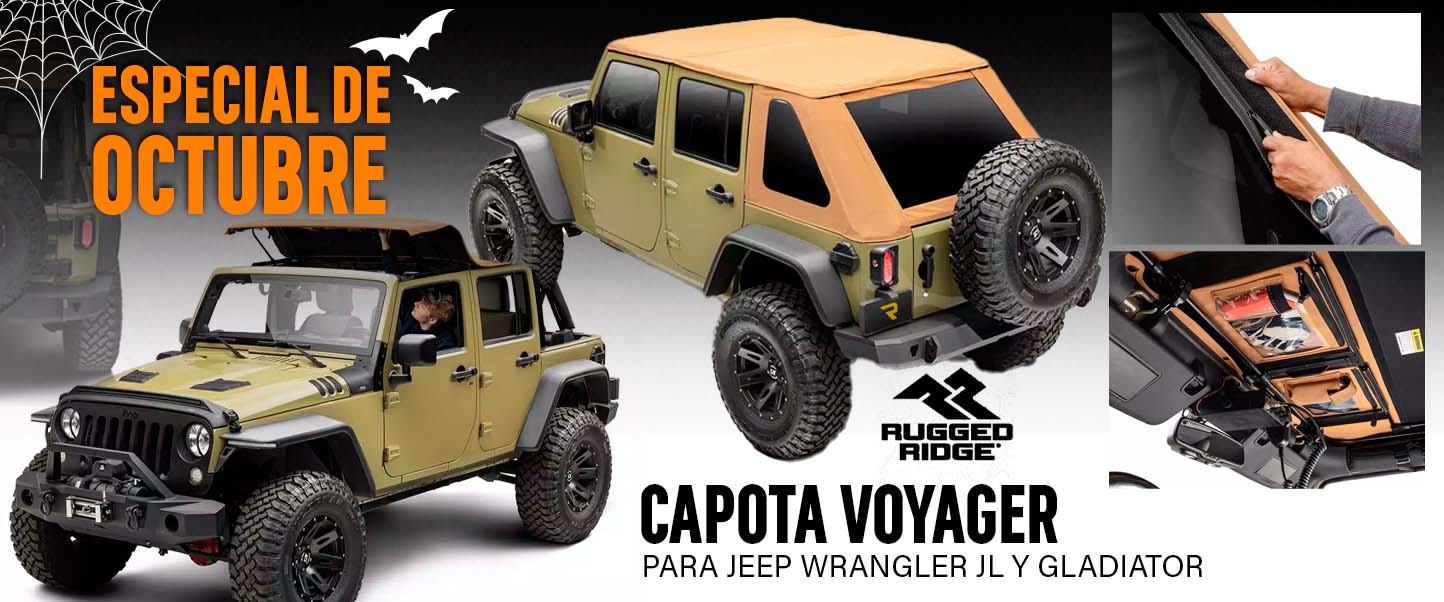 Voyager Fastback Tan Soft Top for Jeep Wrangler JK 2007-2018 Unlimited 4-Doors